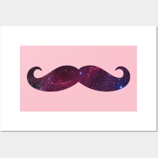 Galaxy Mustache Posters and Art